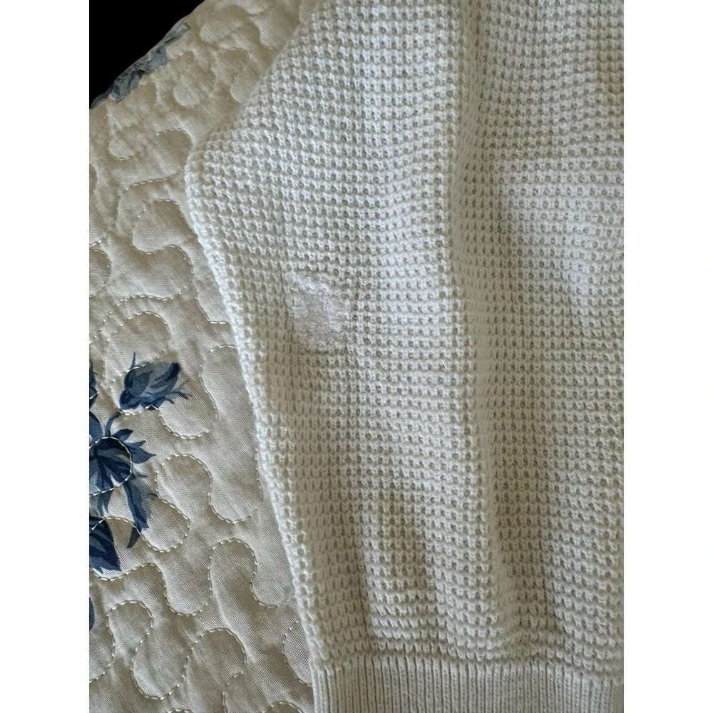 Vintage Ralph Lauren Long Sleeve Waffle Thermal Polo Shirt‎ Men's Medium *flaw